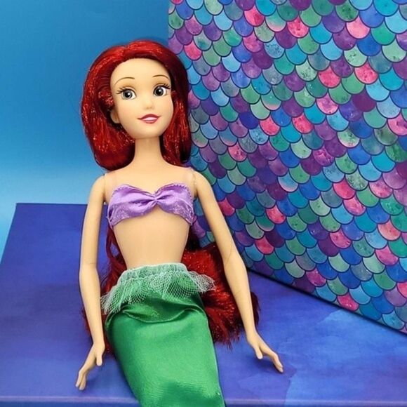 🔥Disney Princes Ariel Set doll Lipsmacker barrette starfish bracelet - Picture 7 of 9